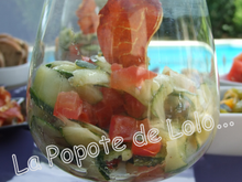 Verrines tagliatelles de courgettes
