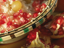 Couscous sucré aux grains de grenade et raisins