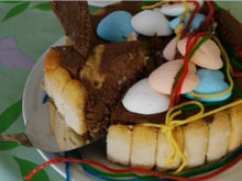 Charlotte au chocolat légère et colorée