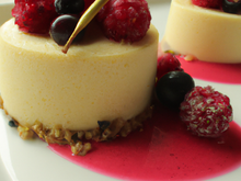 Bavarois vanille / gingembre / fruits rouges