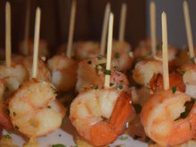 Brochettes de langoustines panéees