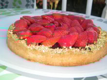 Tarte fraises et pistache