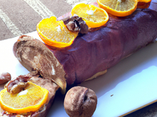 Bûche marrons orange balsamique