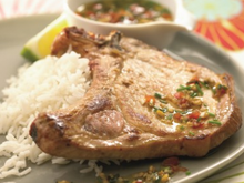 Côte de porc sauce thaï