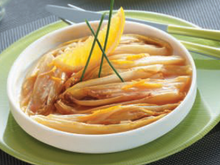 Endives caramélisées au jus d'orange frais