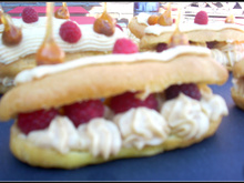 Eclair praliné framboise