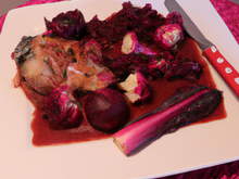 Pintade au chou rouge