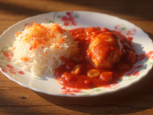 Paupiette de porc à la sauce tomate oignon
