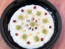 Ravioles du Dauphiné et crème de chou-fleur au chorizo