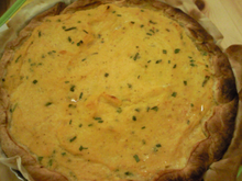 Tarte à la courge et saumon fumé