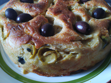 Cake à l'artichaut et olives