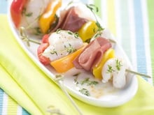 Plancha de joue de lotte et jambon cru des Compagnons du Goût