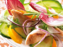 Salade de Concombre de France à la pêche