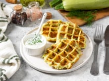 Gaufres de courgettes au fromage