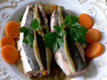 Parfait de ratte et vitelottes aux poissons fumés