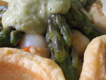 Corolle de Saint-Jacques poêlées aux asperges