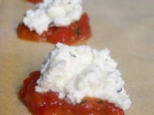 Ravioli maison au pecorino, poivrons grillés et brocciu