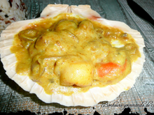Noix de Saint-Jacques au lait de coco