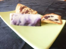 Panna cotta marbrée et ses  tuiles zèbrées