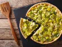 Tarte fondante aux poireaux