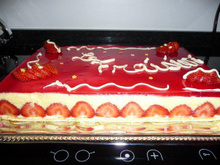 Fraisier et sa crème chiboust