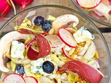 Salade d'endives, magret séché et vinaigrette mandarine