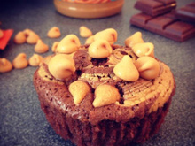 Muffins chocolat cacahuètes