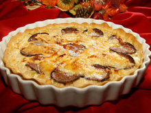 Tarte à l'andouille de Vire aux pommes et au camembert