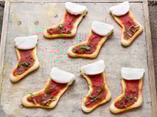 Mini pizza bottes de Noël