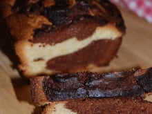 Cake marbré chocolat orange