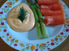 Mousse d'asperge au saumon fumé
