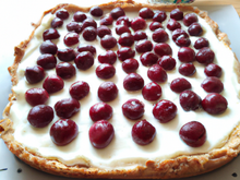 Tarte aux cerises et fromage blanc