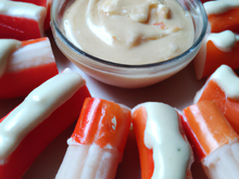 Bouchées de surimi et sauce rafraîchissante