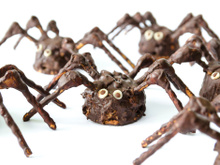 Araignées d'Halloween au chocolat