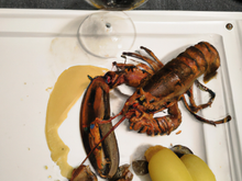 Langouste vanillée aux marrons rôtis Riesling grand cru