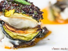 Mille-feuilles de courgettes et mozarella à la menthe