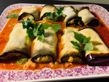 Canellonis d'aubergine au chêvre