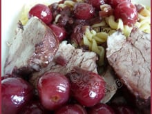 Filet mignon de porc aux cerises