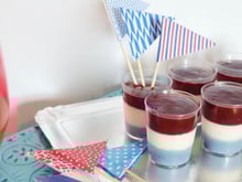 Ces verrines tricolores façon panna cotta seront idéales pour votre apéritif du 14 juillet !