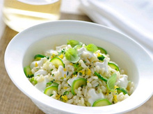Risotto aux courgettes au fromage frais