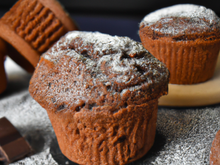 Muffin aux flocons d'avoine, cacao et rhum