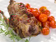 Perdrix au sirop d'érable et pancetta