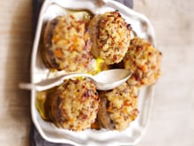 Champignons farcis au Quinoa et hachis