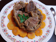 Rôti de veau aux trompettes de la mort