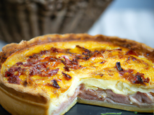 Quiche Lorraine au jambon lardons fumés et emmental