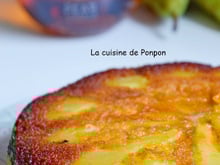 Gâteau aux poires caramélisées parfumées à la liqueur de poire Williams