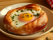 Œuf cocotte dans son petit pain