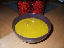 Soupe carotte-panais-coriandre