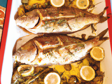 Daurade au four aux saveurs marocaines