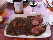 Petit salé aux lentilles rapide